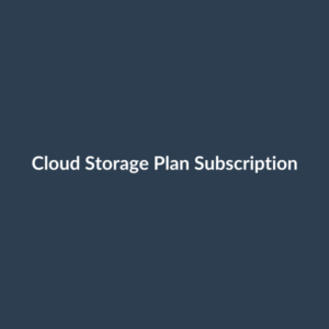 Cloud Storage Plan Subscription