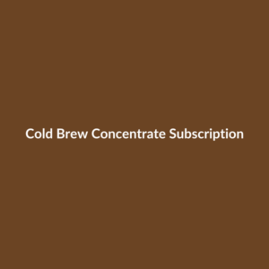 Cold Brew Concentrate Subscription